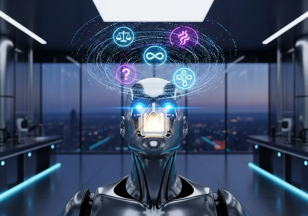 Robot AI membuat keputusan etika berdasarkan data