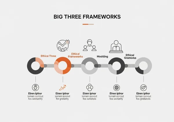 Infografik menunjukkan konsekuensialisme, deontologi, etika kebajikan
