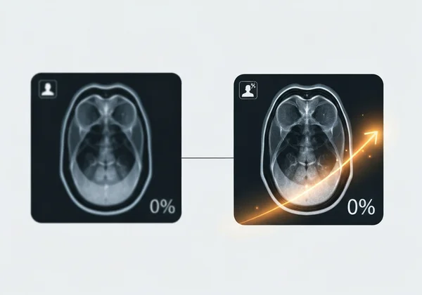 Healthcare AI diagnostic accuracy improvement visualized.