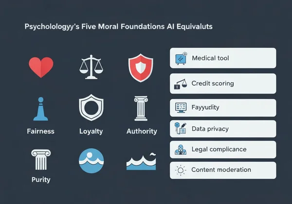 Showing the five moral foundations and their AI equivalents.