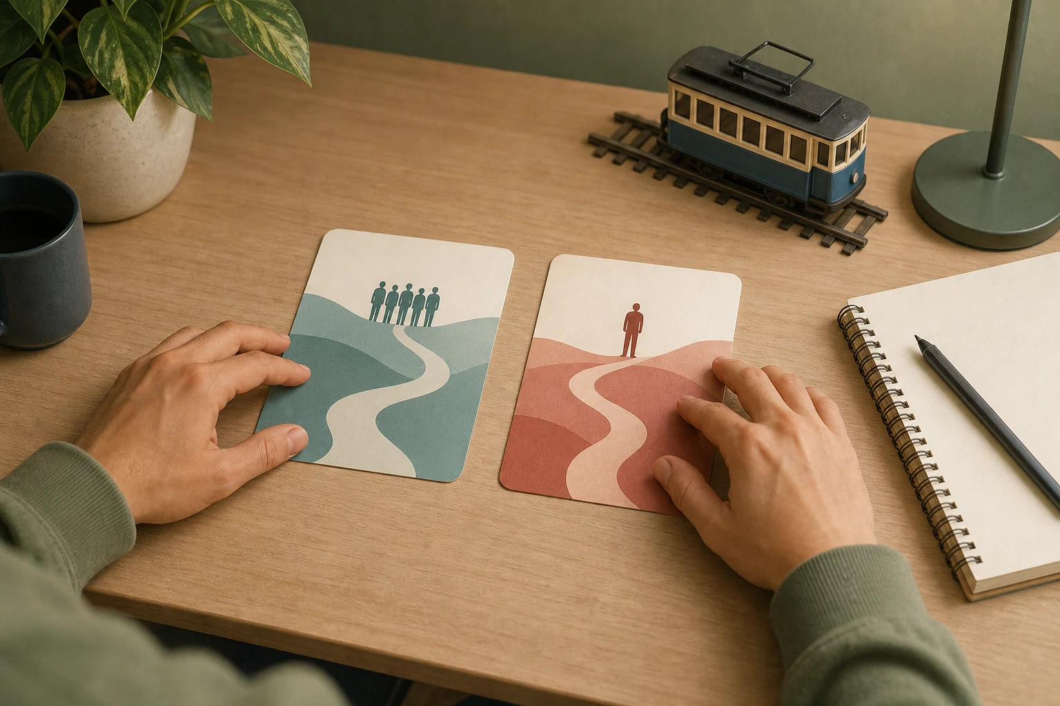 Player comparing two moral choices