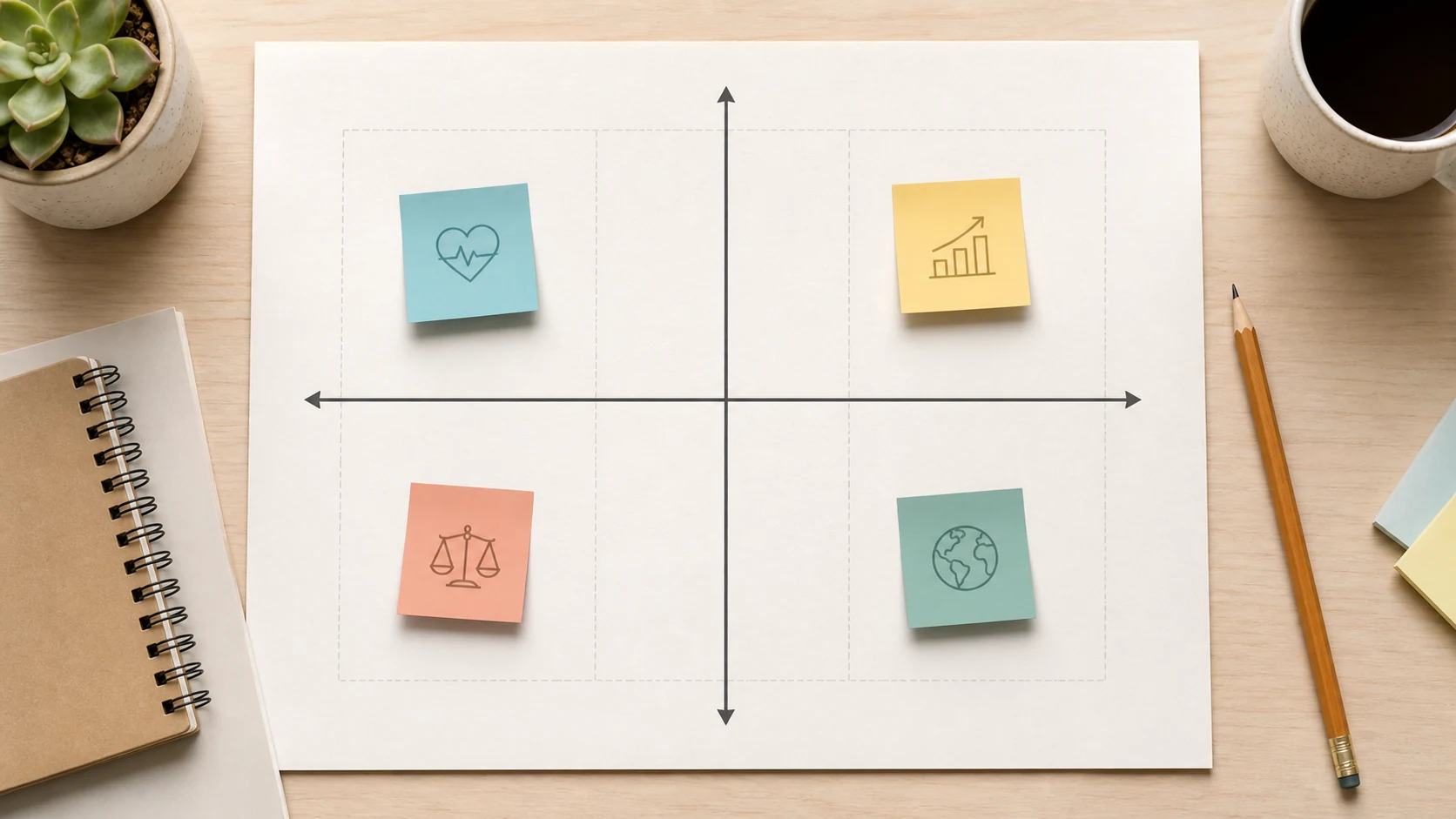 Two-axis political compass map